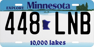 MN license plate 448LNB