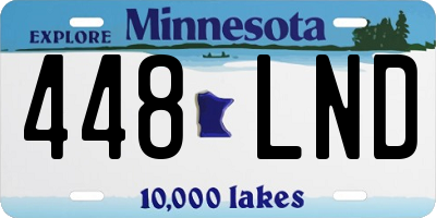 MN license plate 448LND
