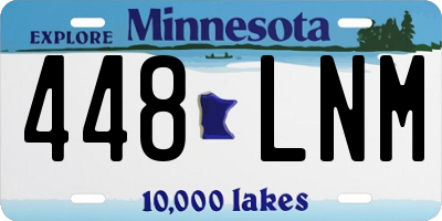MN license plate 448LNM