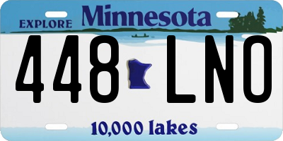 MN license plate 448LNO