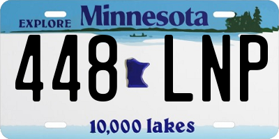 MN license plate 448LNP