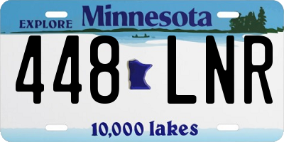 MN license plate 448LNR