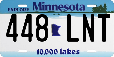 MN license plate 448LNT