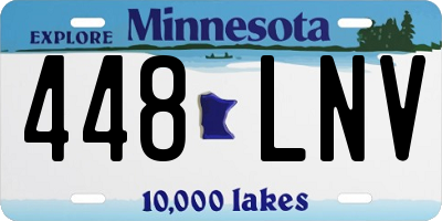 MN license plate 448LNV