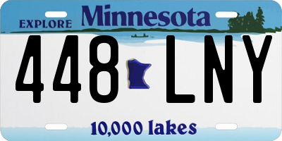 MN license plate 448LNY