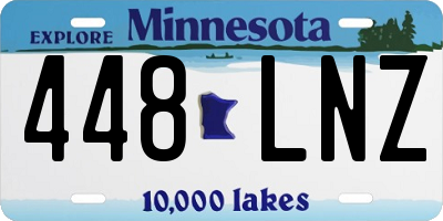 MN license plate 448LNZ