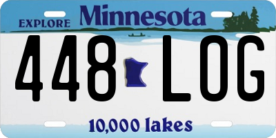 MN license plate 448LOG