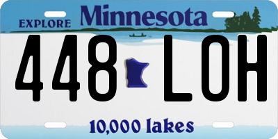 MN license plate 448LOH