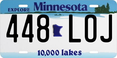 MN license plate 448LOJ
