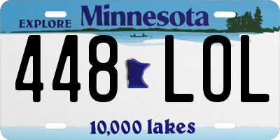 MN license plate 448LOL