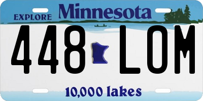 MN license plate 448LOM