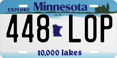MN license plate 448LOP
