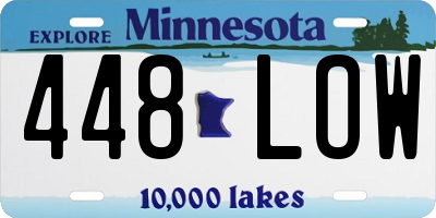 MN license plate 448LOW