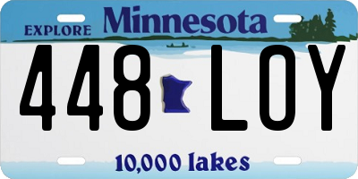 MN license plate 448LOY