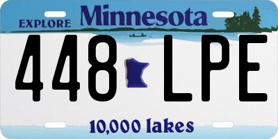 MN license plate 448LPE