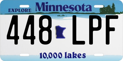 MN license plate 448LPF