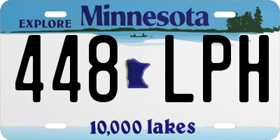 MN license plate 448LPH