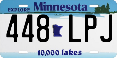 MN license plate 448LPJ