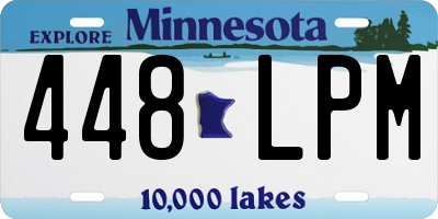 MN license plate 448LPM