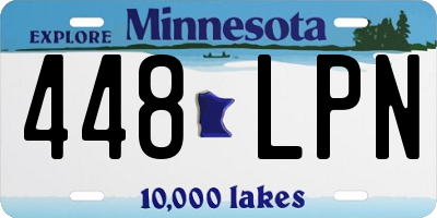 MN license plate 448LPN