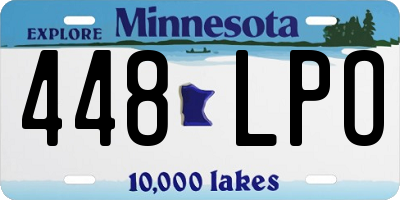 MN license plate 448LPO