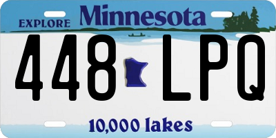MN license plate 448LPQ