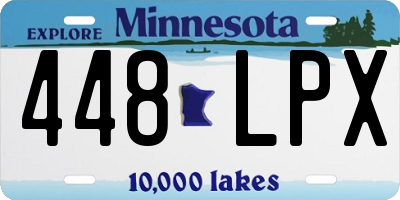 MN license plate 448LPX