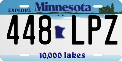 MN license plate 448LPZ