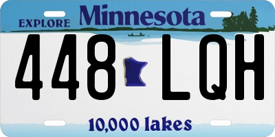 MN license plate 448LQH