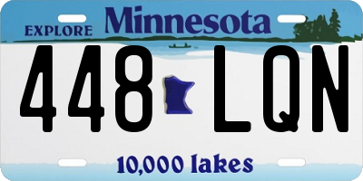 MN license plate 448LQN