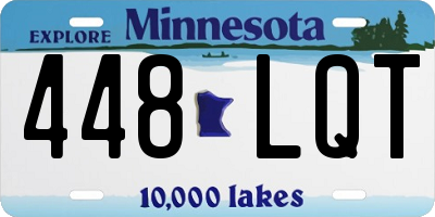 MN license plate 448LQT