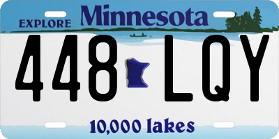 MN license plate 448LQY