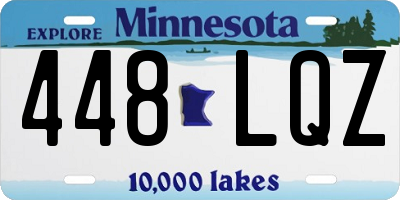 MN license plate 448LQZ