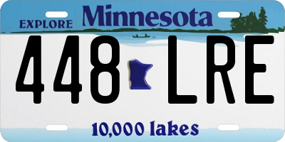 MN license plate 448LRE