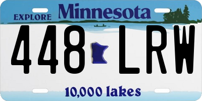 MN license plate 448LRW