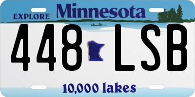 MN license plate 448LSB