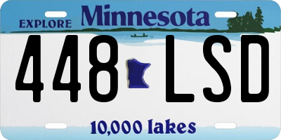 MN license plate 448LSD