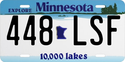 MN license plate 448LSF