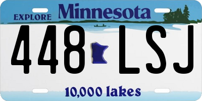 MN license plate 448LSJ