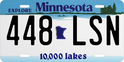MN license plate 448LSN
