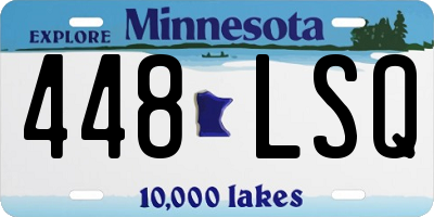MN license plate 448LSQ