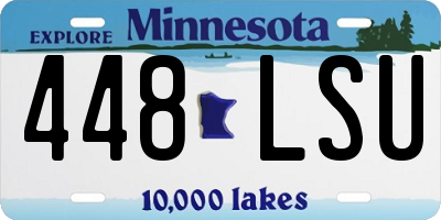 MN license plate 448LSU