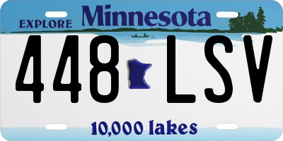 MN license plate 448LSV