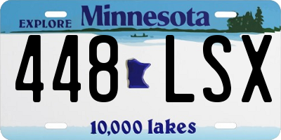 MN license plate 448LSX