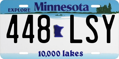MN license plate 448LSY
