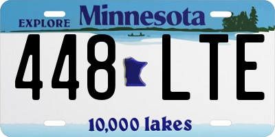 MN license plate 448LTE