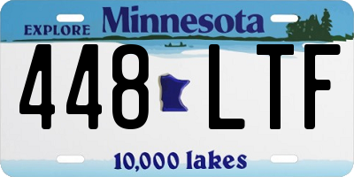 MN license plate 448LTF
