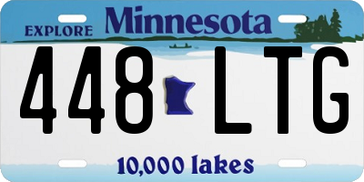 MN license plate 448LTG