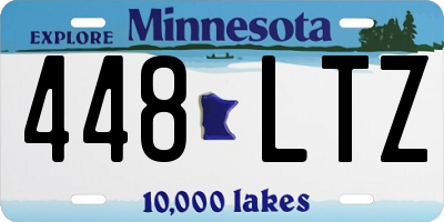 MN license plate 448LTZ