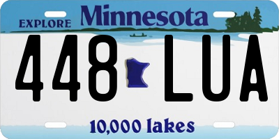 MN license plate 448LUA